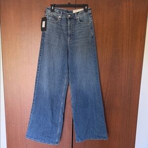 NWT! rag & bone Serena High-Rise Ultra Wide-Leg Jeans in Medium Blue